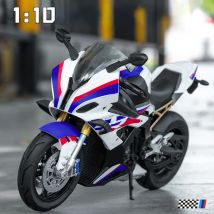 1:10 BMW S1000RR Simulation Legierung Motorrad Modell Stoßdämpfer Sound und Licht Sammlung Spielzeug Auto Kind Geschenk M63