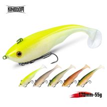 Kingdom Tsunami Fishing Lure 55g 170mm Sea Fishing Sinking Artificial Large Soft Bait PVC Silicone 3D Big Eye Fishing Bait