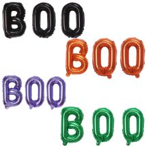Halloween Geisterballons 16 Zoll Set Schwarz Lila BOO Folienballon für Halloween-Themenparty-Dekorationszubehör