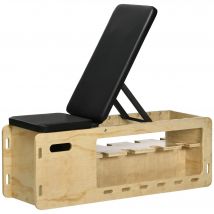 Panca per pesi HOMCOM Panca per allenamento per sollevamento pesi regolabile Panca per fitness