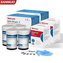 Viaggi e lancette per test della glicemia Sannuo Sinocare per Safe AQ pro Ⅰ 50/100/200/300/400 pezzi