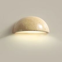 Nordic Design Sense Semi Circular Living Room Corridor Background Wall Light Wabi Sabi Bedside Stone Decorative Sconce Lamp