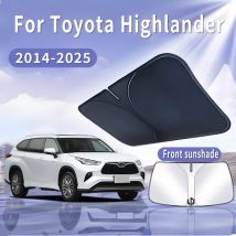 Car Sun Visor For Toyota Highlander 2014~2025 Front Windshield Sunshade Heat Insulation Summer Cooling Auto Accessories Foldable