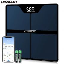 INSMART Bilancia digitale Bilancia corpo persona Inteligente Adulto 180kg Bilancia professionale intelligente per grasso corporeo Bilancia bioimpedenza