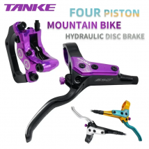 TANKE MTB 4 Piston Hydraulic Disc Brake 850/1700mm Resin Brake Pads Oil Pressure AM Front Rear Mountain Bicycle Clamp Ultralight