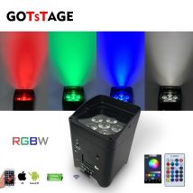 1/4PCS Telecomando Senza Fili RGBAW + UV Par Luce Batteria LED 6x18W 6 in 1 Mobile per Discoteca KTV Bar Luci Di Natale Lampada Della Fase