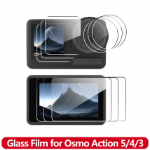 Action 5pro/4/3 HD Displayschutzfolie aus gehärtetem Glas Objektiv Schutzfolie für DJI Osmo Action 5 Pro Action 4 3 Kamerazubehör