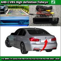 Per BMW 3 4 serie F30 F80 F34 F31 F32 F33 F36 F83 F80 2018-2020 AHDCar Maniglia CaTrunk mera telecamera di backup Telecamera di parcheggio retromarcia