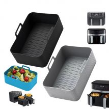 1/2PCS Wiederverwendbare Air Friteuse Silikon Tablett Gericht Dual 2 Korb Backform Ofen Topf Platte Liner Dual air Friteuse Zubehör Für Ninja