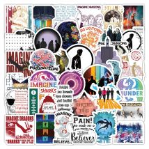 60 pezzi Imagine Dragons adesivi graffiti creativi impermeabili fai da te decorativi decalcomanie per cellulari custodia adesivo per bagagli con conto a mano