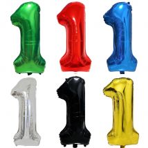 Mehrfarbiger großer Zahlen-1-Ballon 32 Zoll 1 2 3 4 5 6 7 8 9 Geburtstagskugel Rote Ziffer Bachelorette-Luftballons Figur Golob-Luftballons