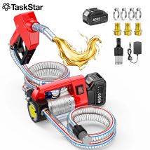 Taskstar Kabelloses Elektrisches Diesel-Kerosin-Transferkit mit 2x6,6FT Schläuchen 12GPM Kraftstoffpumpe für 18V Makita Akku