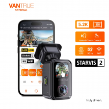 Vantrue E360 Dashcam 360° °   5,2K Panorama 5GHz WiFi & GPS Dual STARVIS 2 IR Nachtsicht Sprachsteuerung Touchscreen-Kamera für Autos