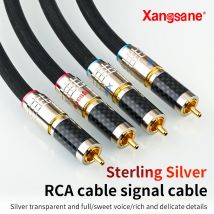 Xangsane nowy kabel audio 9003Ag ze srebra próby 4N, wtyk HiFi RCA, kabel do wzmacniacza mocy, odtwarzacza CD, uniwersalny kabel sygnałowy, złącze zasilania