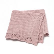 Super Soft Baby Blankets Swaddle Wrap 100*80cm Knit Pure Color Newborn Sleeping Covers for Stroller Bassinet Comfort All Seasons