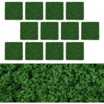 12 pezzi da parete per piante 50,5x50,5 cm muro di muschio artificiale ad incastro siepe privacy per giardino cortile balcone casa