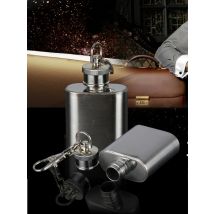 1oz Stainless Steel Super Mini Hip Flask Whisky Flagon Bottle with Buckle