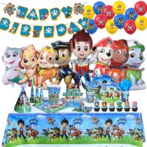 PAW Patrol Decorazione per feste di compleanno Nuova versione Set di palloncini Stoviglie usa e getta Forniture per eventi per bambini Banner Sfondo regalo