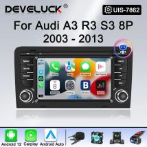 7 pollici CarPlay Auto Android 12 Autoradio per Audi A3 8P 2003 - 2013 lettore multimediale Stereo navigazione GPS Autoradio unità principale