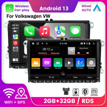 9 "Autoradio Wireless Carplay 2din Auto Multimedia-Player für VW Passat B6 T5 B7 B8 Golf 5 6 Caddy Polo T5 Touran Android Auto