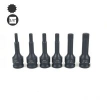 1 stücke 60mm Länge 12 Punkt Spline Torx-schraubendreher-bits 3/8 "Quadrat Pneumatische Stick Buchse Bit M5 M6 m7 M8 M9 M10 M12 Werkzeug