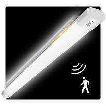 Luz de techo LED con sensor de movimiento 90CM, 30W, 4000K, IP65 impermeable, tubo LED para sótano y taller