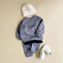 Herbst Baby setzt Brief druck Sweatshirt Top Hosen Jungen Mädchen Kind Langarm Kleidung Anzug lässig Brief Pullover Baby kleidung