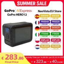 Cámara de Acción GoPro HERO12, videocámara deportiva con casco, color negro, hypersmoot6.0, 5,3 k60