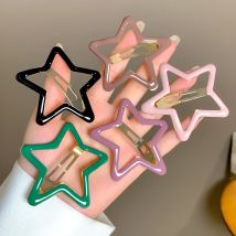 Molans 5 pezzi 5 fermagli per capelli a stella a punta dolci ragazze mollette forcina frangia fibbia fermaglio per capelli accessori per capelli adorabili