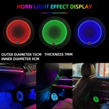 18 w 1 Samochodowe oświetlenie nastrojowe 64 RGB Kolorowe akrylowe oświetlenie LED Listwa oświetleniowa Lampka podnóżka Klakson Dźwięk Samochodowe oświetlenie otoczenia