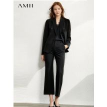 Amii Minimalismus Jacke Frühling Büro Dame Blazer Frauen Vneck Tanks, Damen Hosen Weibliche Shorts Separat Verkauft Blazer 12260069