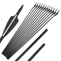 30'' 6/12 stücke Mixed Carbon Pfeil ID6,2mm Spine500 Ohne Punkte Gummi Flügel für Bogenschießen Recurve Compound Bogen jagd Schießen