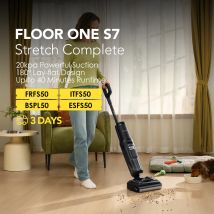 Odkurzacz bezprzewodowy Tineco Floor ONE S7 Stretch Complete do pracy na sucho i mokro, 180 ° Konstrukcja zapobiegająca plątaniu się, czas pracy 50 minut
