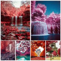 Landschaft DIY 5d Diamant Malerei Kits voller Bohrer rote Blätter Diamant Mosaik Malerei Strass Stickerei Wohnkultur Geschenk