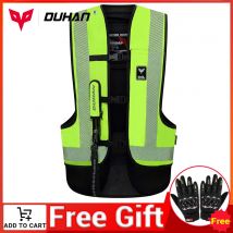 DUHAN Motorrad Weste Airbag Motorrad Weste Air Tasche System Schutz Getriebe Reflektierende Motorrad Airbag Moto Weste