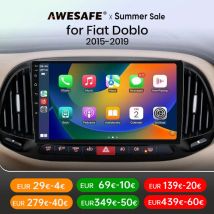 AWESAFE Wireless CarPlay per Apple Android 13 Auto Radio per Fiat Doblo 2015 2016 2017 2018 2019