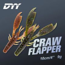 Dyy 10cm 9g 6 stücke Craw Flapper Shrimp Soft Köder schwere gerippte Krallen Jigging Trailer Silikon Kunst köder für Bass Angel köder