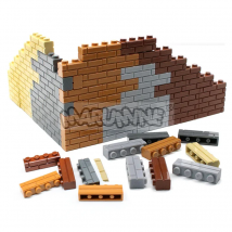 MARUMINE MOC City Blocks Teile 1x4 Wandbausteine 150 Stück Friends House DIY Zubehör kompatibel mit 15533 98283
