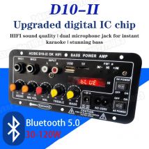 D10-II scheda amplificatore Bluetooth per auto 12V 24V scheda AUX TF USB 30-120W per altoparlante 4 Ohm 40W 220V modulo amplificatore Audio Subwoofer ue