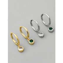 XIYANIKE Silver Color Vintage Circle Hoop Earrings for Women New Fashion Geometric Handmade Bride Girl Party Wedding
