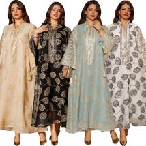 Der neue Stil von Abaya-Damenbekleidung, bestickten muslimischen langen Roben und modischen Kleidern, die in Europa und Amerika beliebt sind.