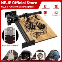 NEJE 5 Plus máquina cortadora de grabado láser cortador láser enrutador CNC grabador láser Metal Bluetooth Control inalámbrico trabajo sin conexión
