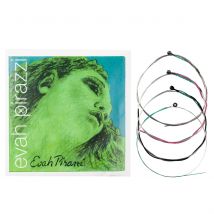 Evah Pirazzi 4/4 Set di corde per violino Acciaio argentato Calibro medio Acciaio con estremità sferica E Corda Violino Design tedesco