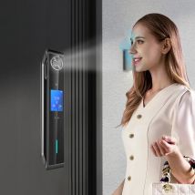 EGFirtor Doppelbildschirm Fingerabdruck Intelligentes Türschloss 3D-Gesichtserkennung Elektronisches Passwort Home Security Alarm Sensor Türschloss
