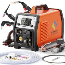 HITBOX HBMC270 IGBT Saldatura Mahcine 6in1 HF TIG/GAS MIG/CUT/MIG senza gas/STICK MIG Saldatura a punti 2T/4T Saldatore MIG sinergico