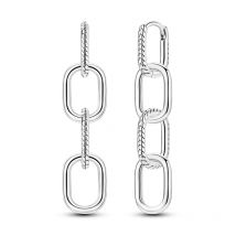 925 Sterling Silver Earrings Women Sparkling Chain Tassel Drop Earring For Anniversary Wedding Jewelry Gifts