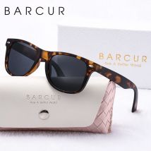 BARCUR Schwarze polarisierte Damen-Sonnenbrille, klassisch, bequem, PC, ovale Herren-Sonnenbrille, UV400, Sonnenschutz, Brille, Bekleidungszubehör