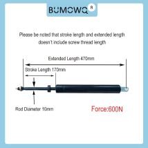 1 PC 470mm 600 N Steuerbare Strut Bars Gas Frühling Stoßdämpfer Hydraulische Lift Unterstützung Strut Bar RV Bett auto Maschine Möbel