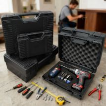 1pc Plastic Multi-Functional Portable Car Repair Tools Box with Pre-cut Sponge, Non-Waterproof Hardware Shell Tool Carrying Case