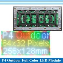 P4 LED-Bildschirmmodul für den Außenbereich, 256 x 128 mm, 64 x 32 Pixel, 1/8 Scan, 3-in-1-RGB-SMD-P4-Vollfarb-LED-Anzeigemodul